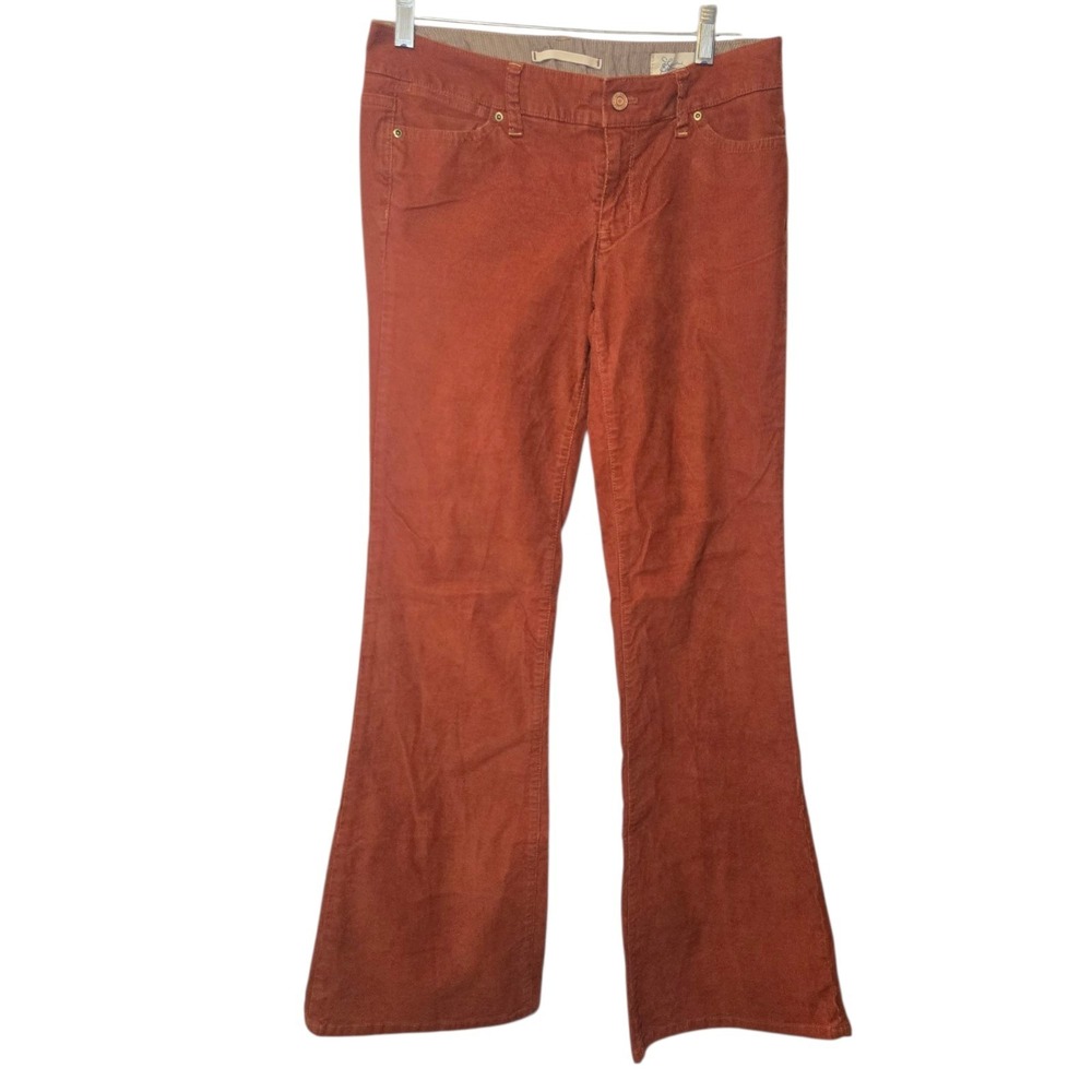 GAP Limited Edition Low Rise Y2K Rust Saffron Ultra Flare Corduroy Pants Sz 4